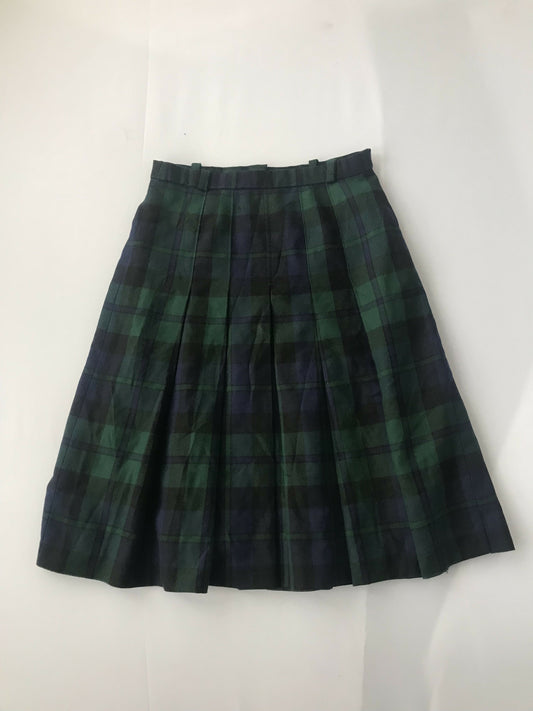 plaid midi skirt