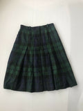 plaid midi skirt