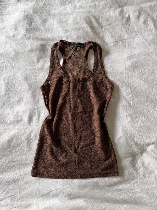 Top Encaje Brown