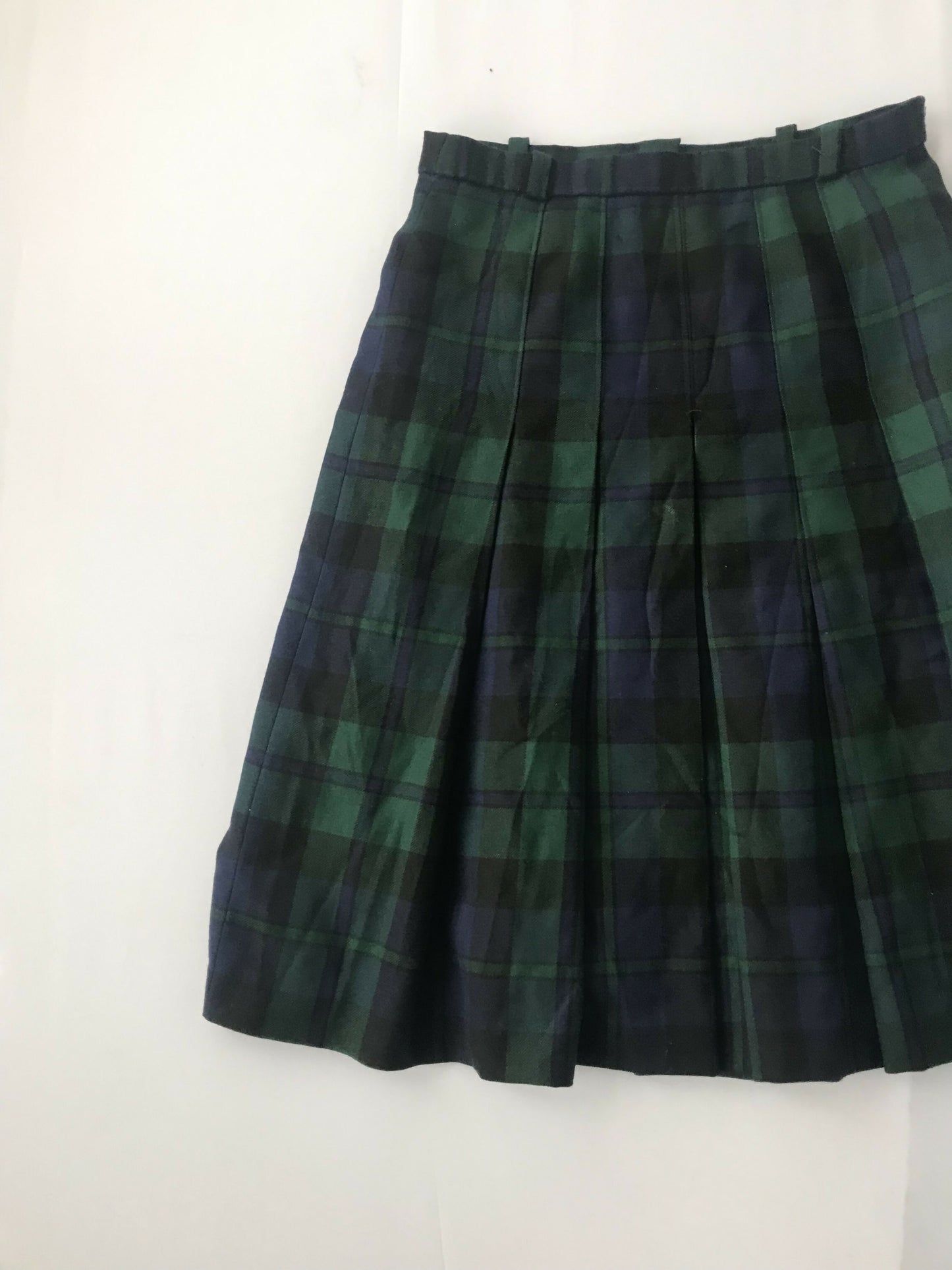 plaid midi skirt