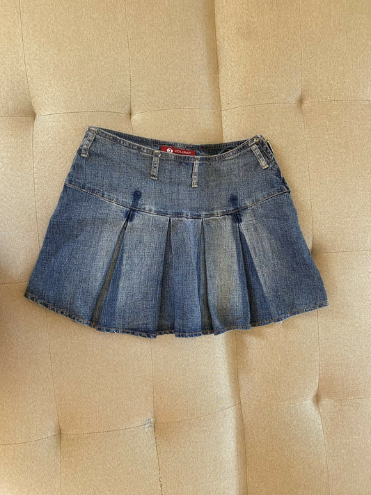 falda tableada vintage denim