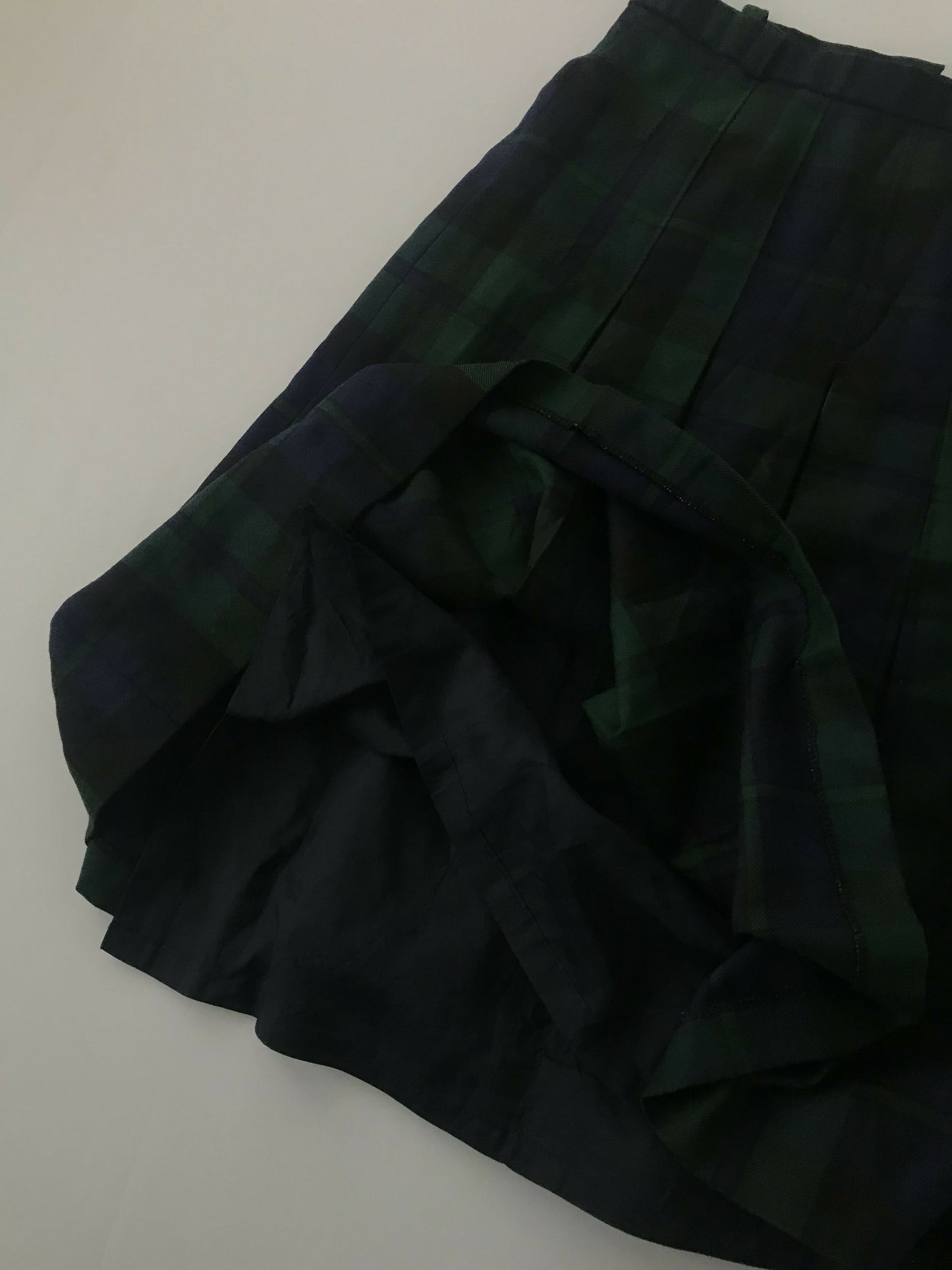 plaid midi skirt