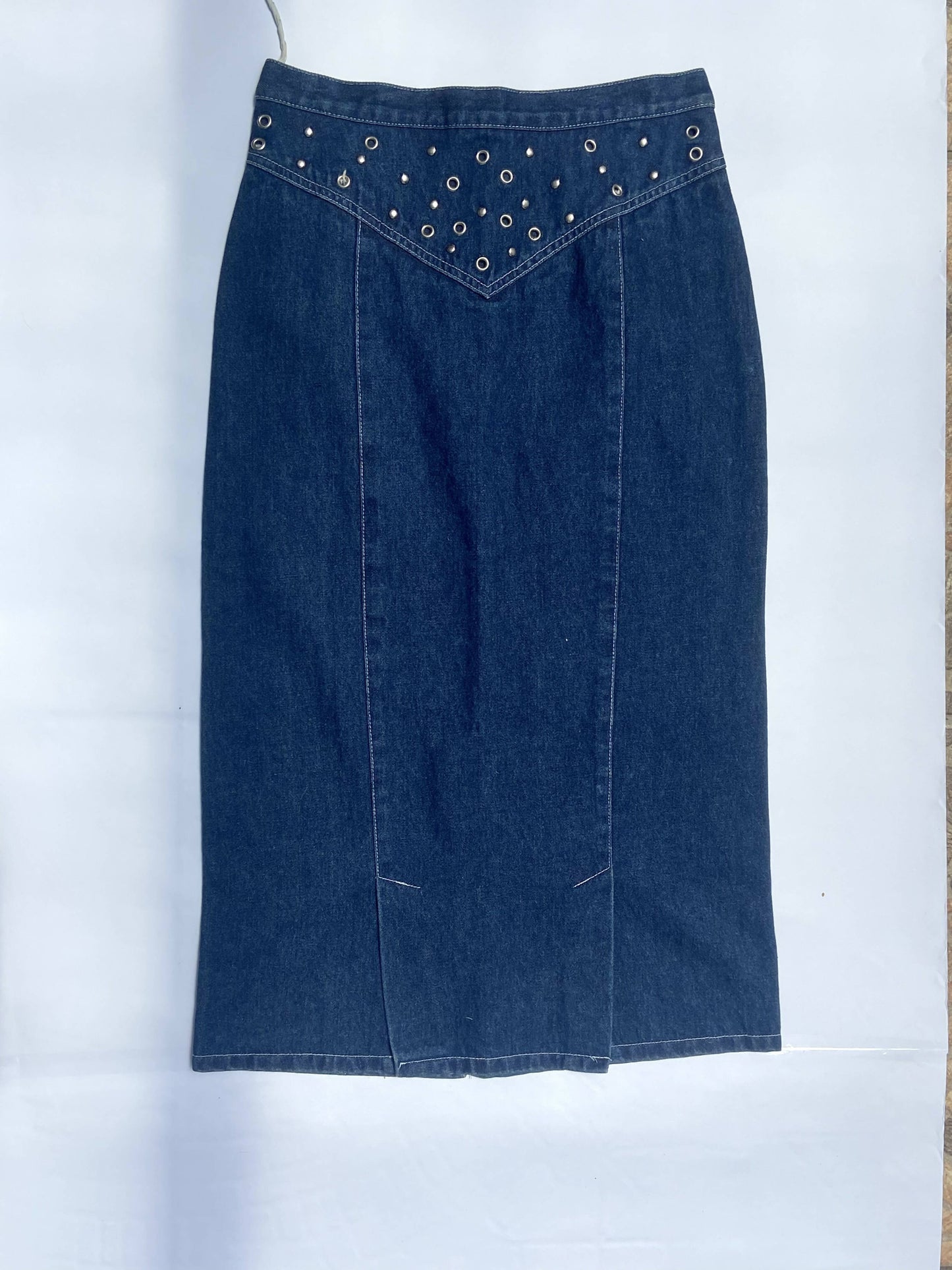 Falda denim midi